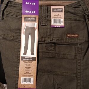 Men's green Legendary Outfitters stretch canvas pants
